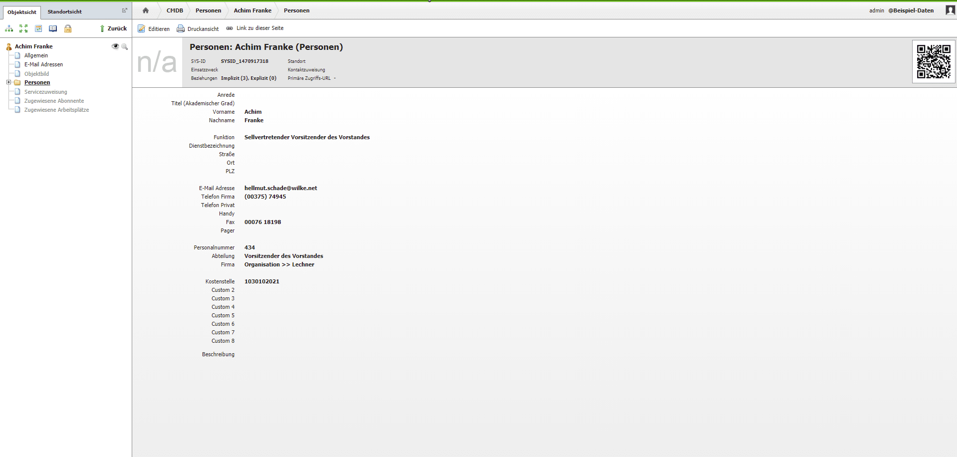 i-doit Anonymisierung Add-on — Anonymisierte Personendaten mit Fake-Namen und Kontaktdaten