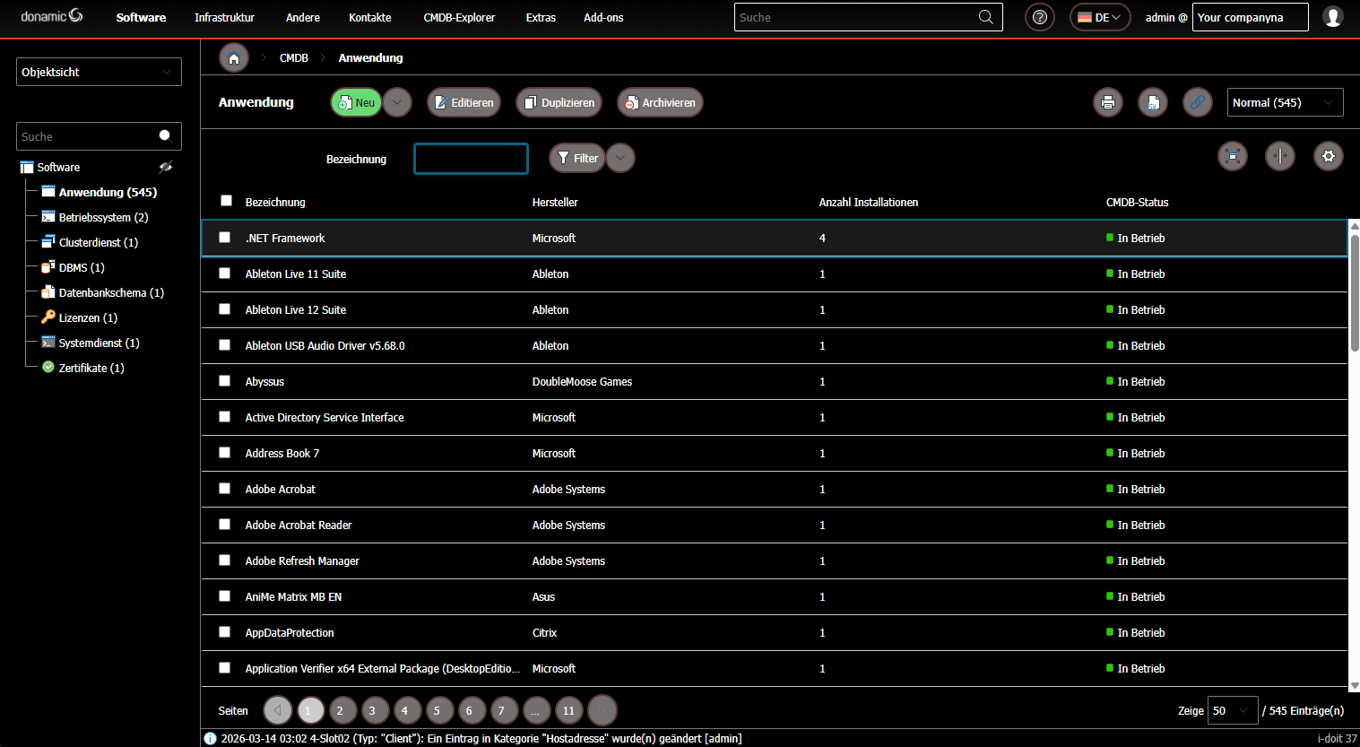 i-doit Design Add-on — Individuelle Oberfläche in der Serverliste